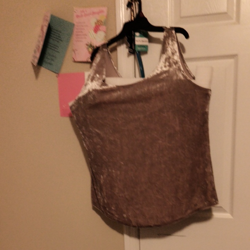 Luxurious Velvet Tank Top in Cream